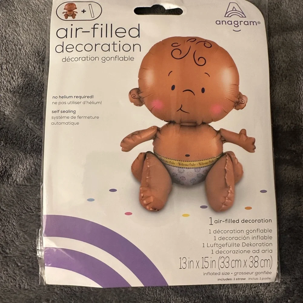 Baby Boy Balloons Gender Reveal Shower Foil 3 Packs Party Decorations